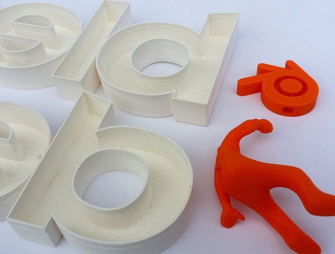 Big letters logo Blender + Blender guy 3D Print 32471