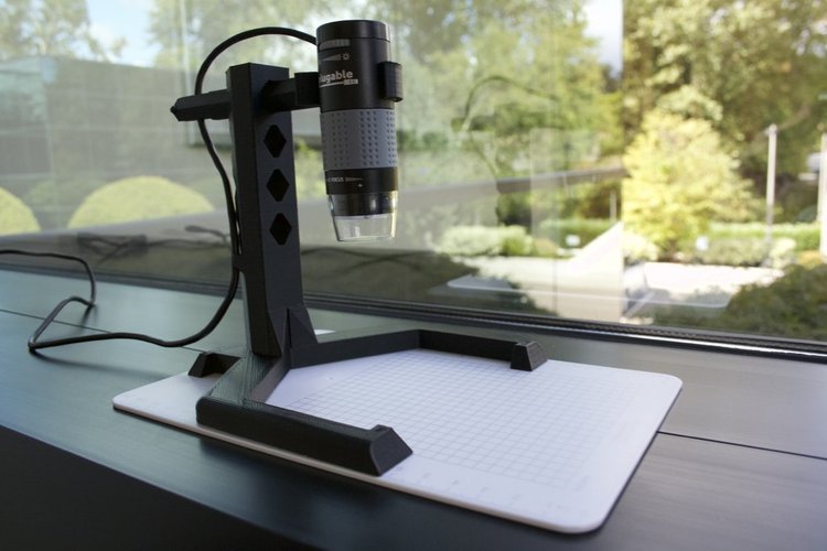 Adjustable Stand for USB Microscope 3D Print 32886