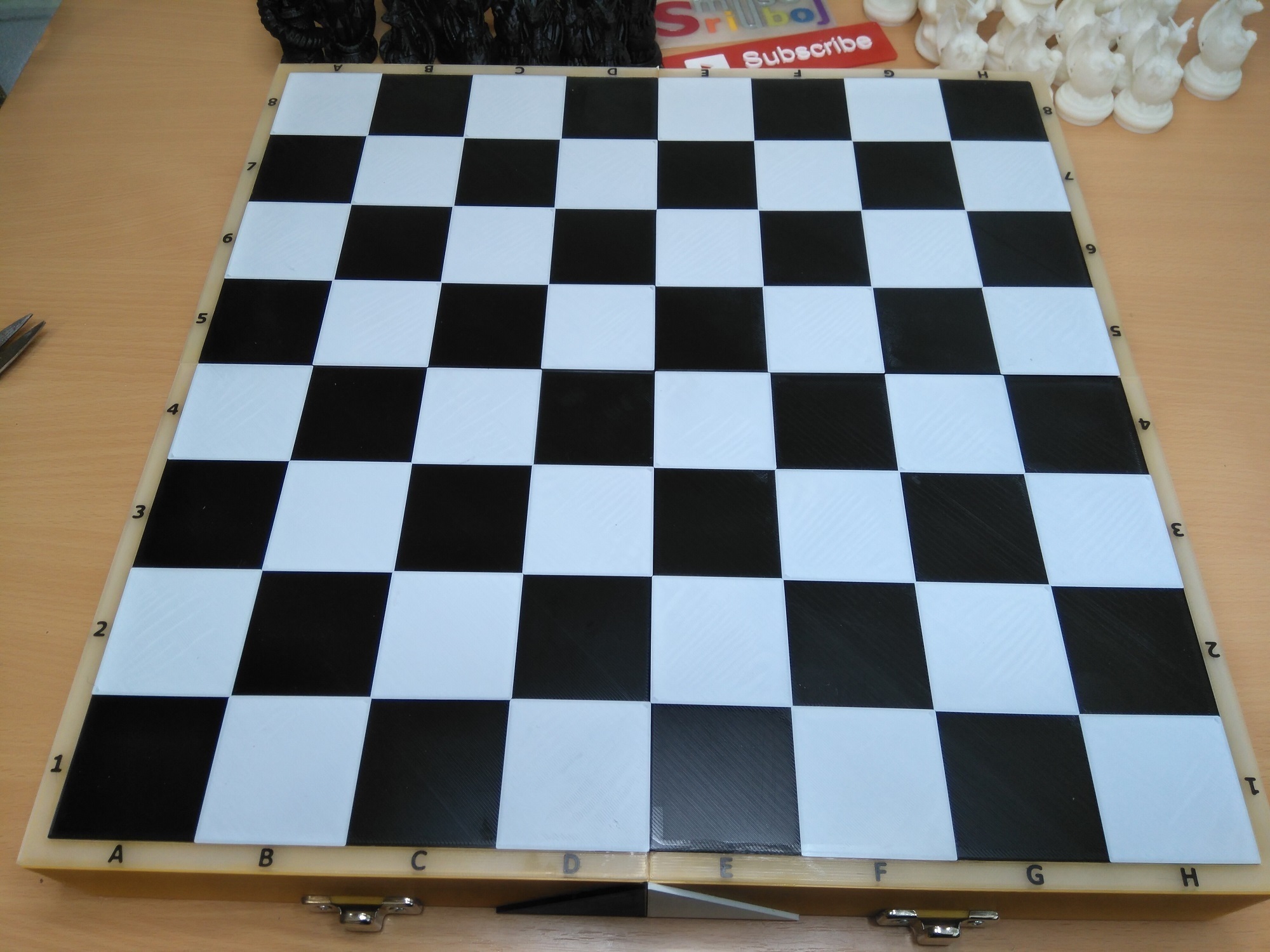 Boxing Themed 3D Printed Recycled Material Chess Board in 