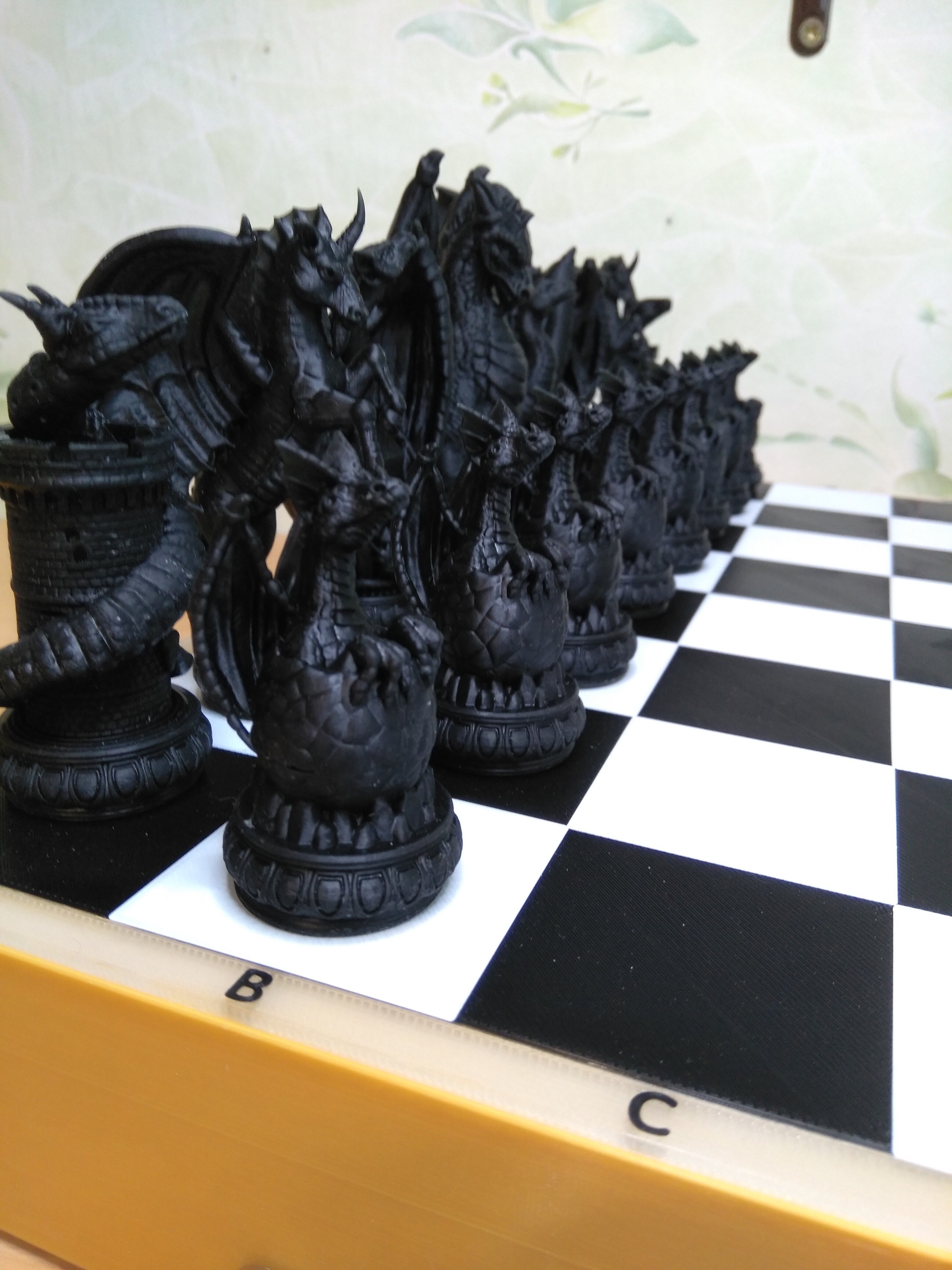 Boxing Themed 3D Printed Recycled Material Chess Board in 