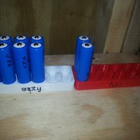 Small Empty 12 Battery Tray 3D Printing 33637