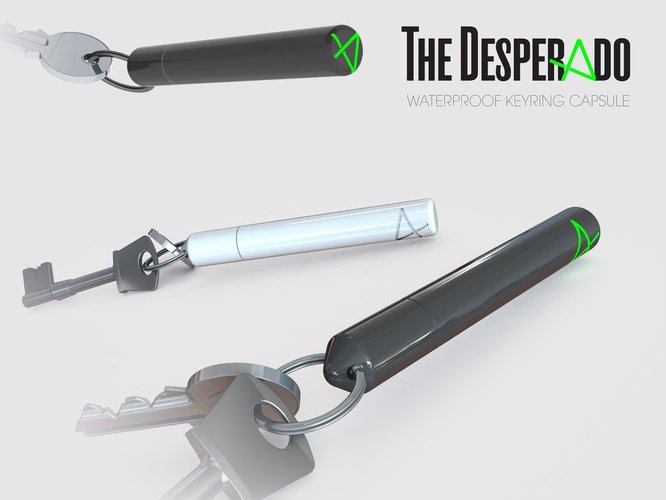 The Desperado | Waterproof Keyring Capsule 3D Print 34143