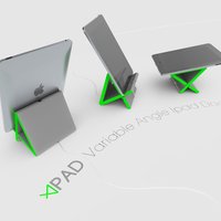 Small Apad | Variable Angle Ipad Dock 3D Printing 34148