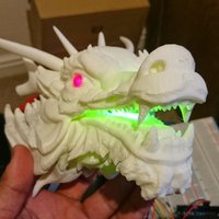 Small Dragon Head - With Glowing eyes and mouth (1) 3D Printing 34389
