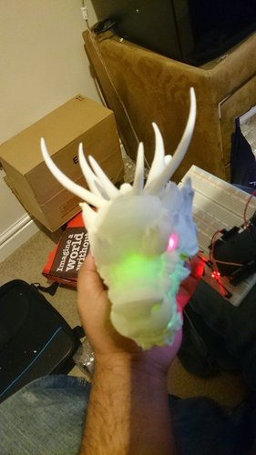 Dragon Head - With Glowing eyes and mouth (1) 3D Print 34391