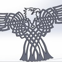 Small Celtic Bald eagle 3D Printing 34400