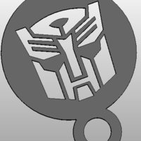 Small coffee Stencil - Autobot Logo or upside down Darthwader 3D Printing 34415