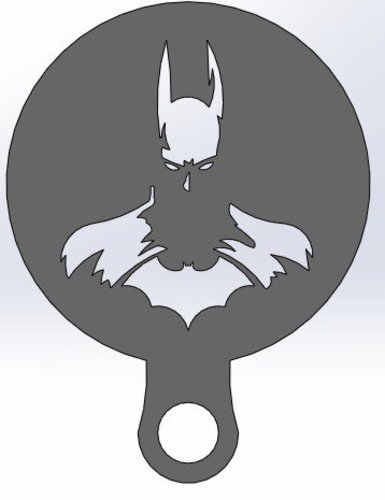 Coffee Stencil - Batman 3D Print 34424