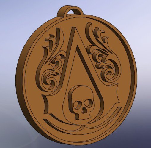 Assassins Creed Logo ( Black Flag ) 3D Print 34439
