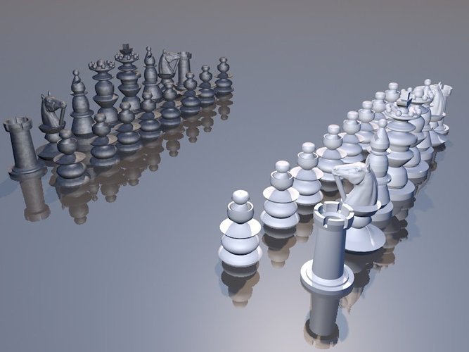 Chess set 3D Print 34570