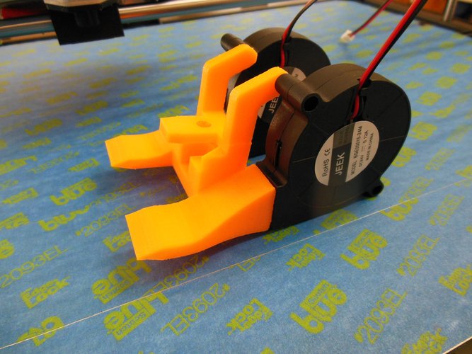 Rigidbot dual cooling fan mount 3D Print 34687