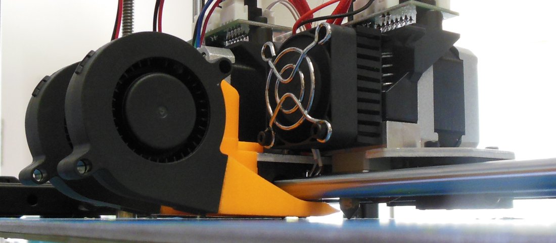 Rigidbot dual cooling fan mount 3D Print 34689