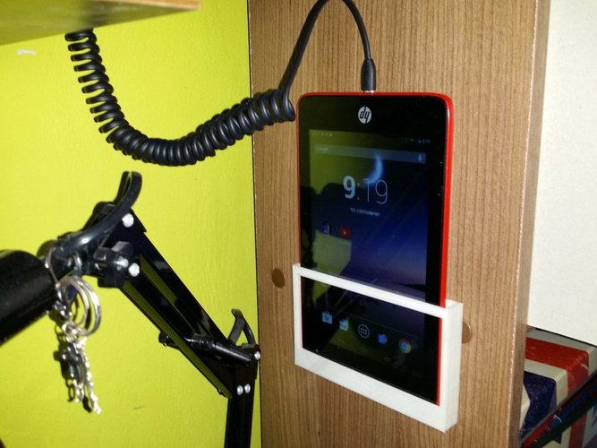 Simple wall mount tablet holder 3D Print 34699