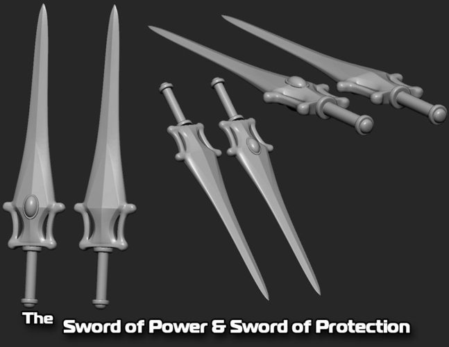 The Sword of Power & Sword of Protection 3D Print 35488