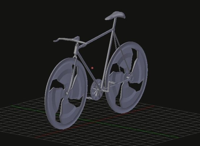 fixed bike negative slooping // bicicleta fixed de slooping nega 3D Print 35528