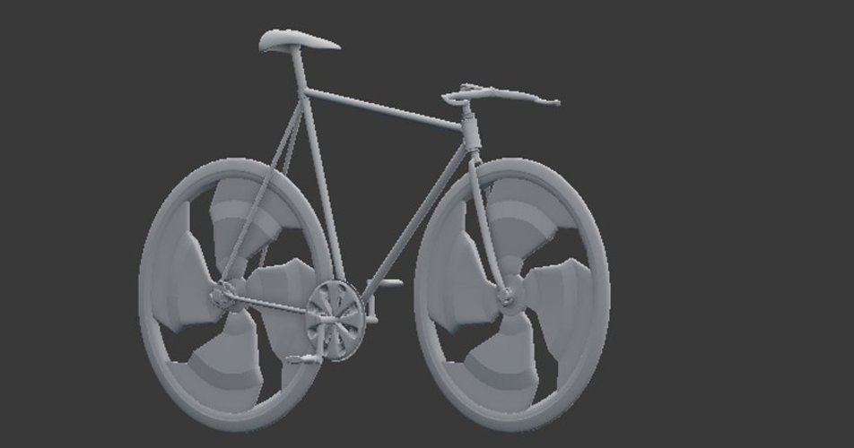 fixed bike negative slooping // bicicleta fixed de slooping nega 3D Print 35539