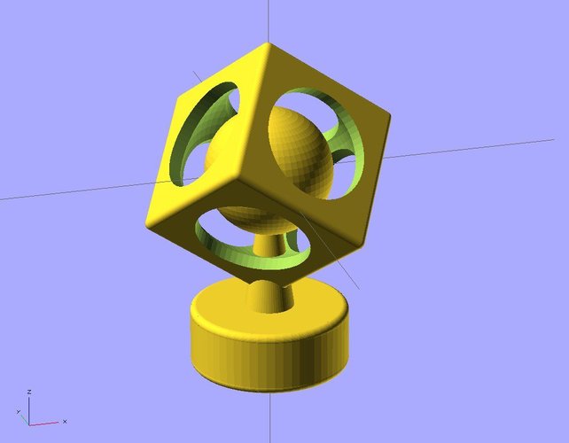 Ekobots - The sphere in cube. 3D Print 35611