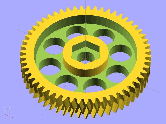 Ekobots - Gear generator simple or double helical tooth 3D Print 35655