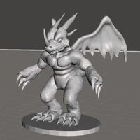 Small Dragon Action Figure Statue  3D Printing 36241