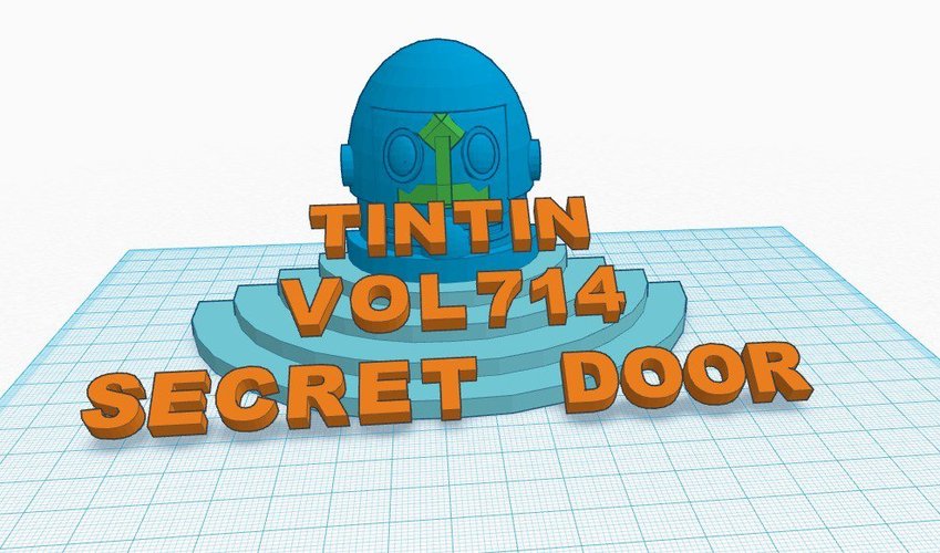 secret door tintin flight 414 3D Print 36602 secret door tintin flight 414 3D Print 36602