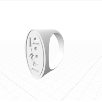 Small The Wax Seal Ring of Pharaoh Akhenaten 3D Printing 367692