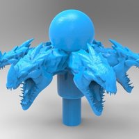 Small dragon fountain 3D Printing 37050