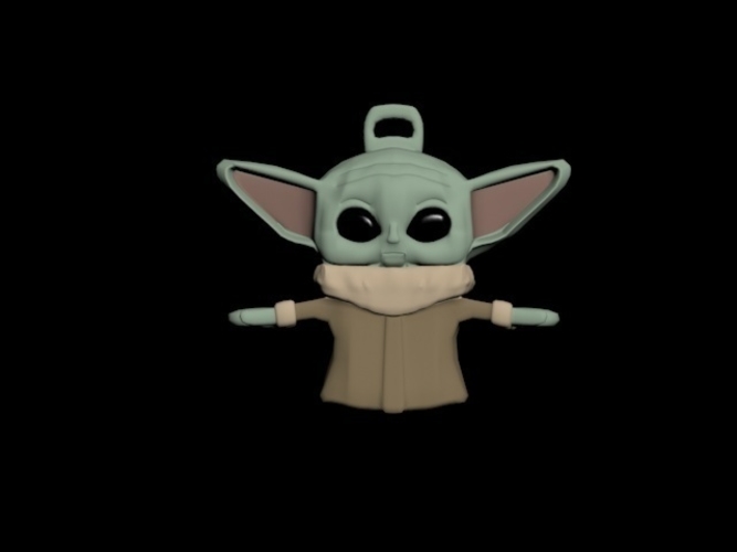baby yoda keychain 3D Print 371914 baby yoda keychain 3D Print 371914