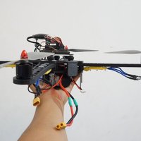 Small Handsome Quadcopter size 450 (for small 20x15x15cm 3d printer) 3D Printing 37280