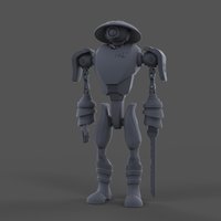 Small Samurai Robot 3D Printing 37293