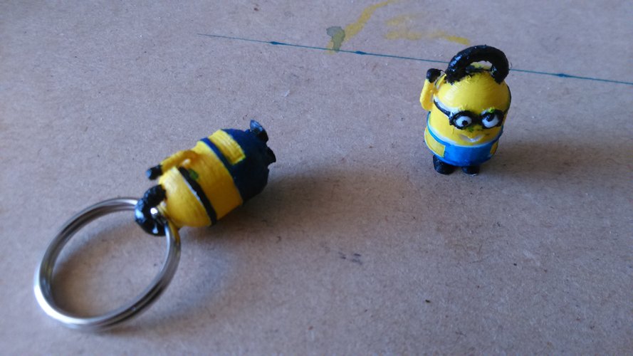 minion keychain 3D Print 37495 minion keychain 3D Print 37495