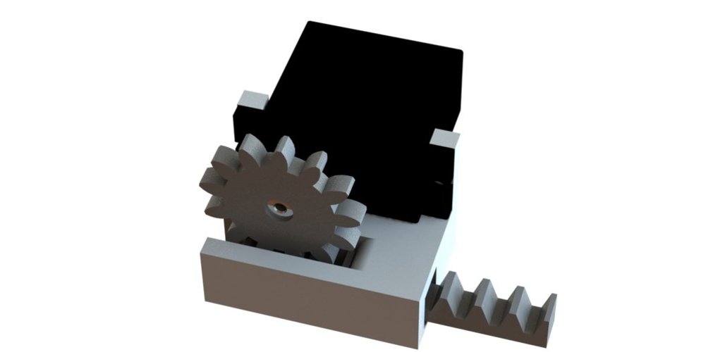 Linear actuator for mini servo (11-20gr) 3D Print 37557