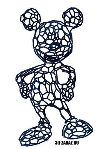 Mickey Mouse in stile Voronoi 1 3D Print 37654