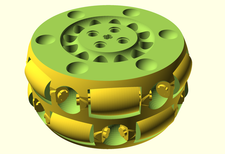 Parametric Lego Compatible Omniwheel 82 mm (type 1) 3D Print 376545 Parametric Lego Compatible Omniwheel 82 mm (type 1) 3D Print 376545