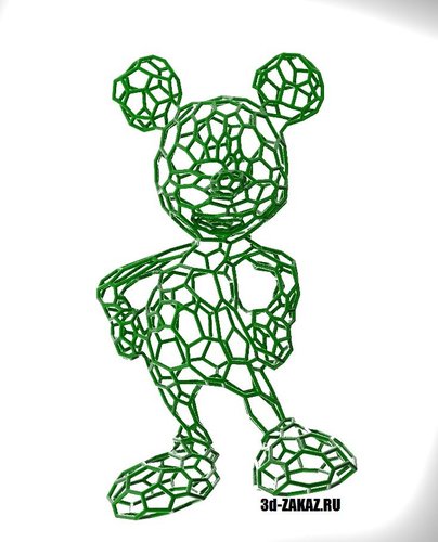 Mickey Mouse in stile Voronoi 1 3D Print 37655