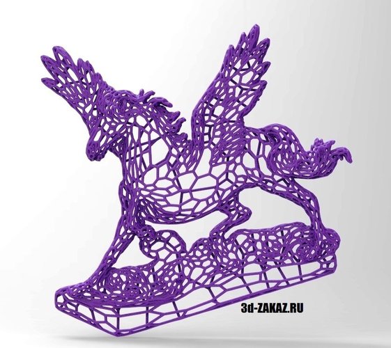 Pegasus  in stile Voronoi 3D Print 37669