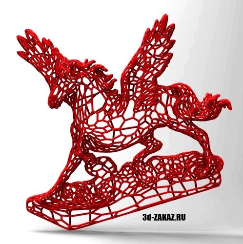 Pegasus  in stile Voronoi 3D Print 37670