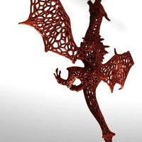 Small Dragon  in stile Voronoi  3D Printing 37681