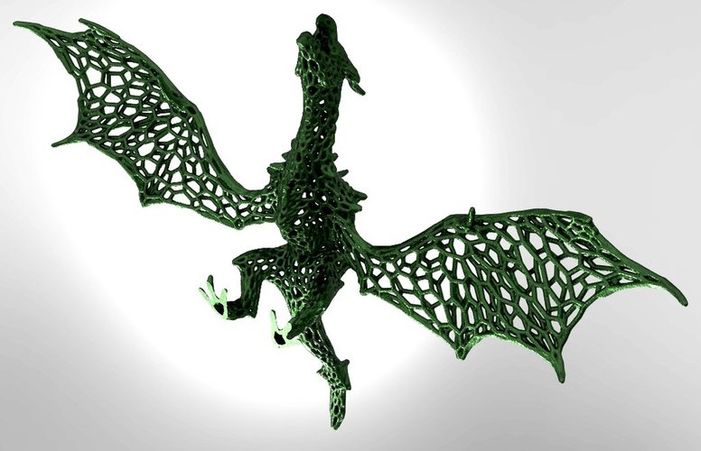 Dragon  in stile Voronoi  3D Print 37682