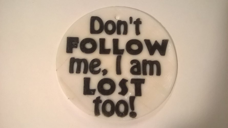 Lost Too Sign 3D Print 37764 Lost Too Sign 3D Print 37764