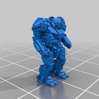 Small Mechwarrior Atlas 3D Printing 37876
