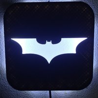 Small Wall Lamp (LED): Batman 3D Printing 37997