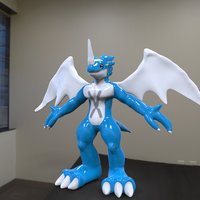 Small Ex Veemon ActioN Figure Scuilpt 3D Printing 38016