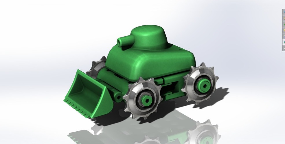 Motorized Tank & Robot Chassis & Toy 3D Print 38207