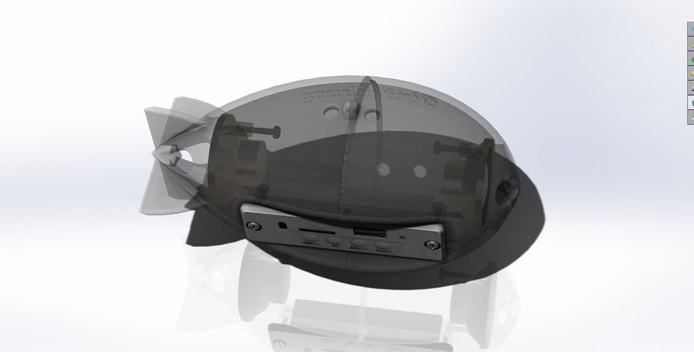 Zeppelin Hindenburg Mp3 Player & Speaker 3D Print 38242