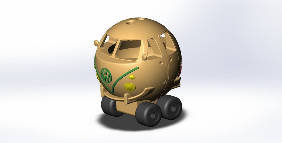 Vw T1 bus toy 3D Print 38357