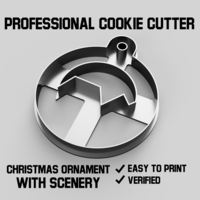 Small Christmas ornament with scenery cookie cutter 3D Printing 387139
