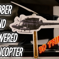 Small 3D printed Rubber Band Powered Helicopter 3D Printing 388213