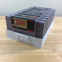 Small Super Nintendo Game Tray, 10 Games, SNES 3D Printing 39007