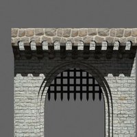 Small medieval front gate 3D Printing 39049