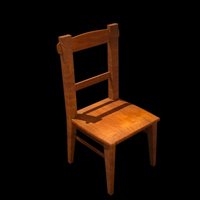 Small Medieval Restaurant Chair 3D Printing 39059